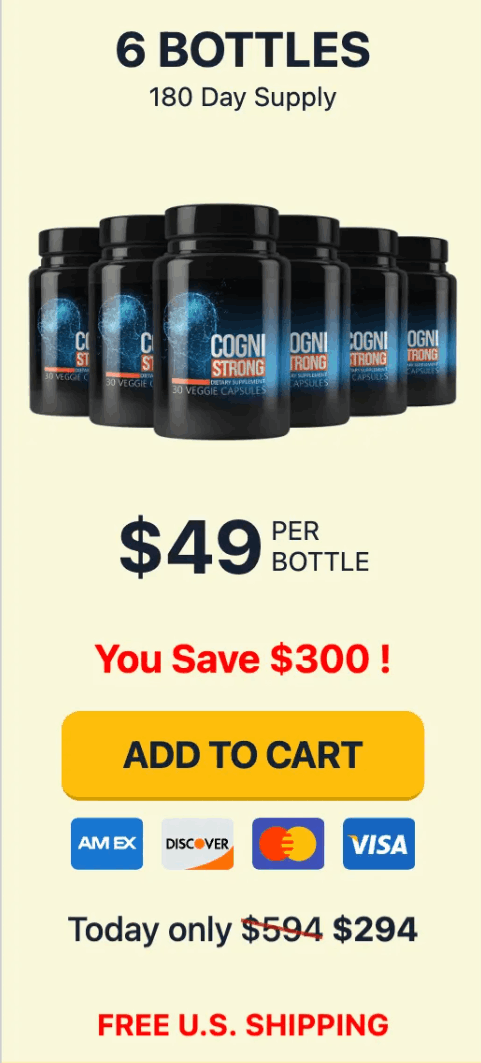 CogniStrong six bottle pack best value pricing